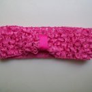 Hot Pink 1.5" Stretchy Interchangeable Hair Band - Add A Hair Bow, Clip or Flower