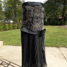 NWT KAY UNGER FAB BLACK BEADED STRAPLESS COCKTAIL DRESS 10 NWT KAY UNGER FAB BLACK BEADED STRAPLESS COCKTAIL DRESS 10