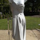 NWT CATHERINE MALANDRINO FAB SILVER/GRAY 1 SHOULDER DRESS 42 6-8 US $2250