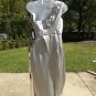 NWT CATHERINE MALANDRINO FAB SILVER/GRAY 1 SHOULDER DRESS 42 6-8 US $2250