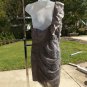 NWT JUST CAVALLI FAB GRAY 1 SHOULDER DRESS 44 8-10 US