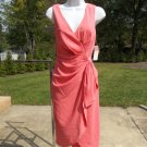 NWT BADGLEY MISCHKA CORAL COCKTAIL DRESS 8 $395