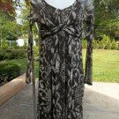 NWOT INC GRAY PRINT LONG SLEEVE DRESS PS NWOT INC GRAY PRINT LONG SLEEVE DRESS PS