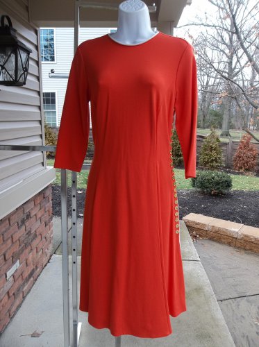 NWT WORTH FAB ORANGE DRESS W PIPING 4 $ 558