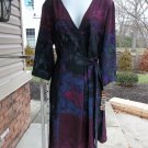 NWT RACHEL ROY PURPLE BLACK  PRINT WRAP LOOK DRESS 14W $159