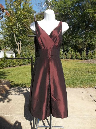 NWOT ANN TAYLOR BURGENDY COCKTAIL DRESS 6P