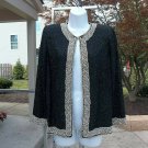 NWT LAURENCE KAZAR GORGEOUS BLACK BEADED&PEARL JACKET S NWT LAURENCE KAZAR GORGEOUS BLACK BEADED&PEARL JACKET S