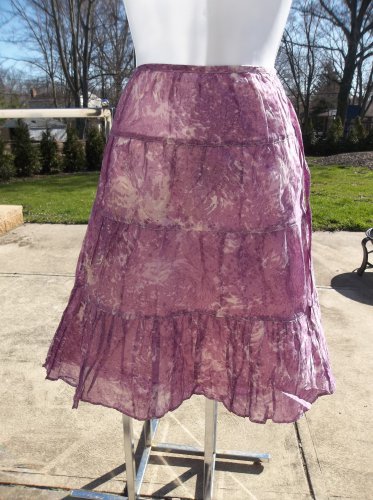 NWT TALBOTS PURPLE&WHITE PRINT CUTE SKIRT 10P