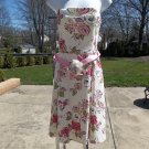 NWT ANN TAYLOR LOFT WHITE&PINK FLORAL STRAPLESS DRESS 12P