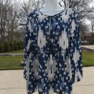 NWT JONES NEW YORK FAB BLUE&GRAY TUNIC L NWT JONES NEW YORK FAB BLUE&GRAY TUNIC L