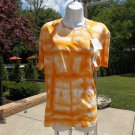 NWT ICEBERG JEANS YELLOW PRINT LOGO TEE L AUTHENTIC