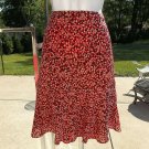 NWOT TALBOTS CUTE RED, BLACK, WHITE PRINT SKIRT 8P NWOT TALBOTS CUTE RED, BLACK, WHITE PRINT SKIRT 8P