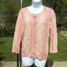 NWT TALBOTS PINK ANIMAL PRINT SWEATER M $90 NWT TALBOTS PINK ANIMAL PRINT SWEATER M $90