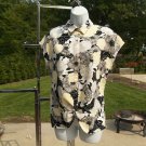 NWT JONES NEW YORK YELLOW, BLACK, WHITE FLORAL TOP S NWT JONES NEW YORK YELLOW, BLACK, WHITE FLORAL TOP S
