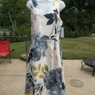 NWT SIGNATURE ROBBIE BEE WHITE FLORAL PRINT COTTON DRESS 14