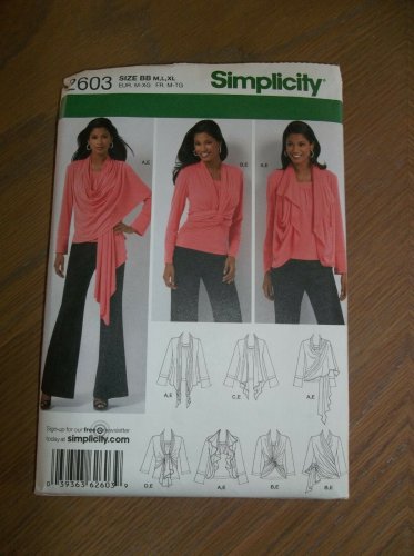 SIMPLICITY 2603 TOP PATTERN M L XL
