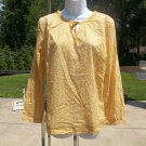 NWT TALBOTS MUSTARD YELLOW FLORAL TOP PL $79.50