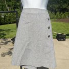 NWT TALBOTS GRAY TWEED SKIRT SCALLOPED EDGE 12 $99