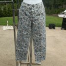 NWT ANN TAYLOR LOFT CUTE GRAY&BLUE PAISLEY PRINT CROP PANTS 2 NWT ANN TAYLOR LOFT CUTE GRAY&BLUE PAISLEY PRINT CROP PANTS 2