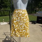 NWT ANN TAYLOR LOFT MUSTARD YELLOW FLORAL SKIRT 4P NWT ANN TAYLOR LOFT MUSTARD YELLOW FLORAL SKIRT 4P