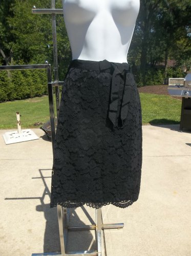 NWT TALBOTS BLACK LACE SKIRT 10P $139
