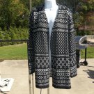 NWT TALBOTS CUTE BLACK&WHITE SWEATER JACKET 2X NWT TALBOTS CUTE BLACK&WHITE SWEATER JACKET 2X