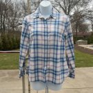 NWT TALBOTS BLUE PLAID BUTTON DOWN TOP PP $69.50 NWT TALBOTS BLUE PLAID BUTTON DOWN TOP PP $69.50