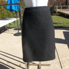 NWOT LOFT FAB BLACK METALIC BOUCLE SKIRT 8 CURVY