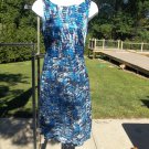 NWOT ANN TAYLOR GORGEOUS BLUE PRINT DRESS 6P