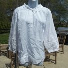 NWT TALBOTS WHITE TIE BLOUSE PXL $89.50 NWT TALBOTS WHITE TIE BLOUSE PXL $89.50