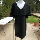 NWOT BADGLEY MISCHKA LE TOTE BLACK CAPE DRESS 6