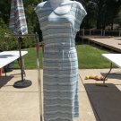 NWT T BY TALBOTS LIGHT BLUE STRIPED KNIT DRESS S $89.50