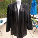 ADRIANNA PAPELL GORGEOUS BLACK SEQUIN JACKET 2X