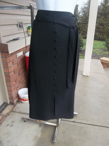 NWT NYCC BLACK SKIRT W TIE BELT L
