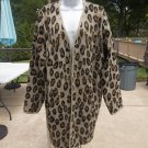 NWT BY DESIGN BROWN ANIMAL SWEATER JACKET 1X