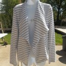 NWT ADYSON PARKER FRENCH TERRY WHITE&BLACK STRIPED JACKET L