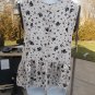 NWT ALLEN B CUTE IVORY&BLACK TOP S