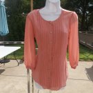 NWT TALBOTS PINK/PEACH PLEATED 2PC TOP 2