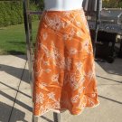 NWT TALBOTS FAB ORANGE SILK EMB SKIRT 10 $108 NWT TALBOTS FAB ORANGE SILK EMB SKIRT 10 $108
