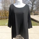 NWT CYRUS BLACK PRINT BACK TOP L