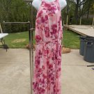 NWT EMMA&MICHELE FAB PINK FLORAL LONG DRESS 3X