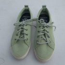 NEW SPERRY GREEN CANVAS SNEAKERS 6.5