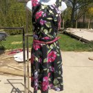 NWOT ALYX GORGEOUS BLACK FLORAL DRESS W BELT 10