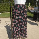 NWT PHILOSOPHY BLACK FLORAL MESH KNIT SKIRT M
