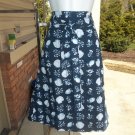 NWOT ANN TAYLOR NAVY SHELL PRINT SKIRT 4P