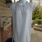 NWT ADRIANNA PAPELL CUTE WHITE&BLACK DOT TOP 1X