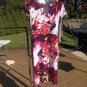 NWT LIZ CLAIBORNE PINK, WHITE ORANGE PRINT FAB DRESS S