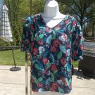NWT ZAC&RACHEL NAVY FLORAL PRINT TOP L NWT ZAC&RACHEL NAVY FLORAL PRINT TOP L