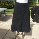 NWOT TALBOTS BLACK EYELET SKIRT 6