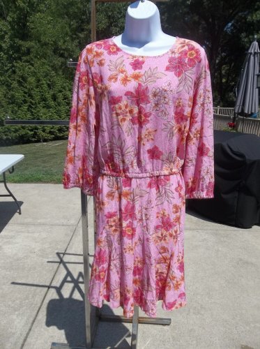 NWOT ANN TAYLOR LOFT CUTE PINK FLORAL DRESS XL